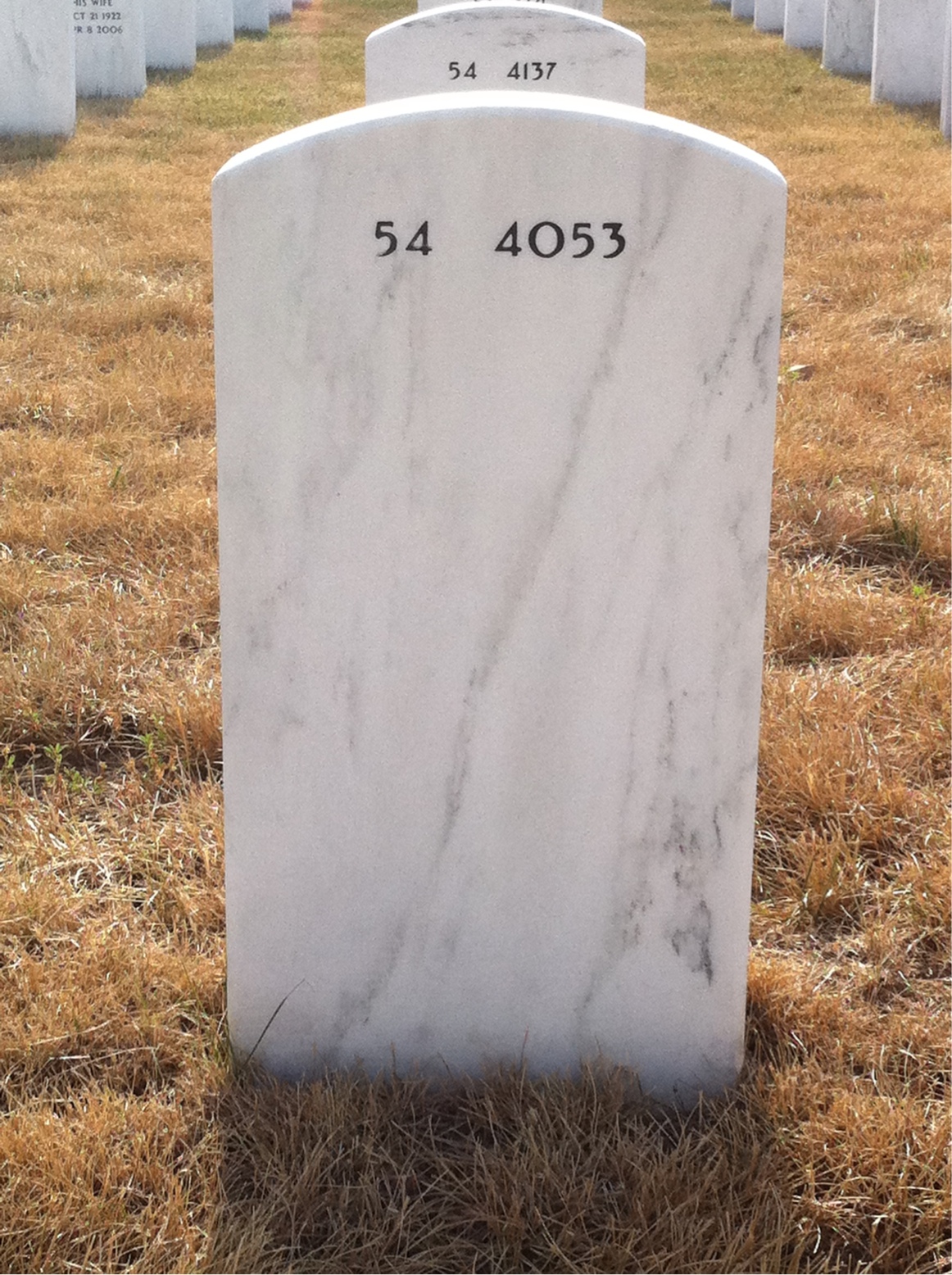 Back of headstone — John Breen