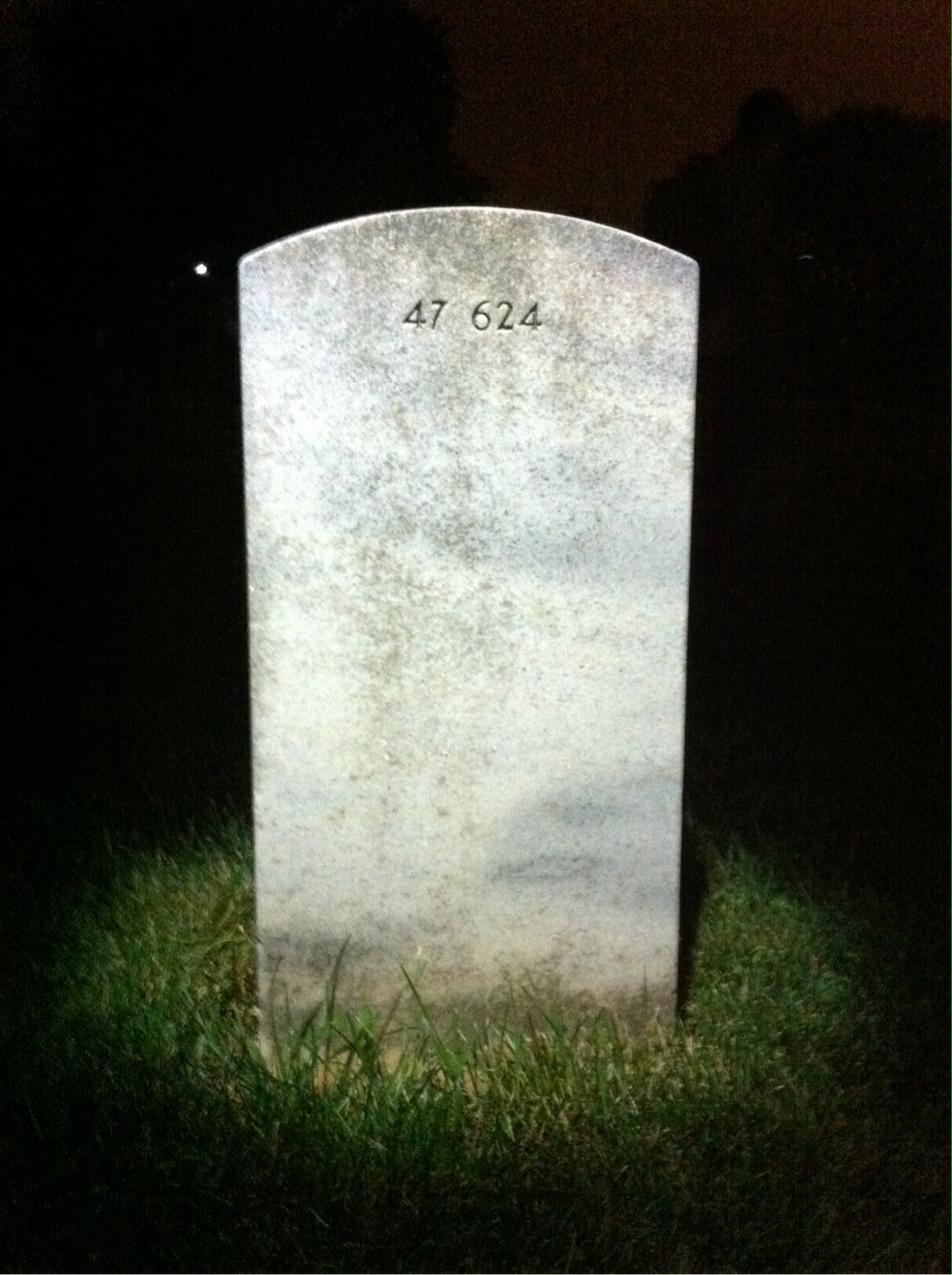 Back of headstone — Robert Harrison Harvey