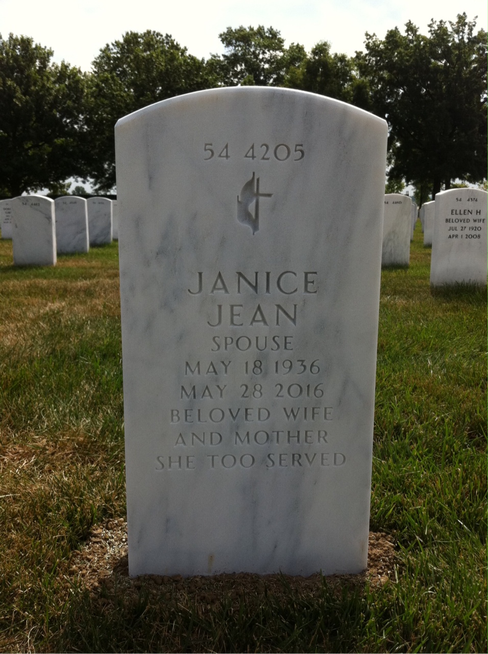Back of headstone — Marshall Anders
