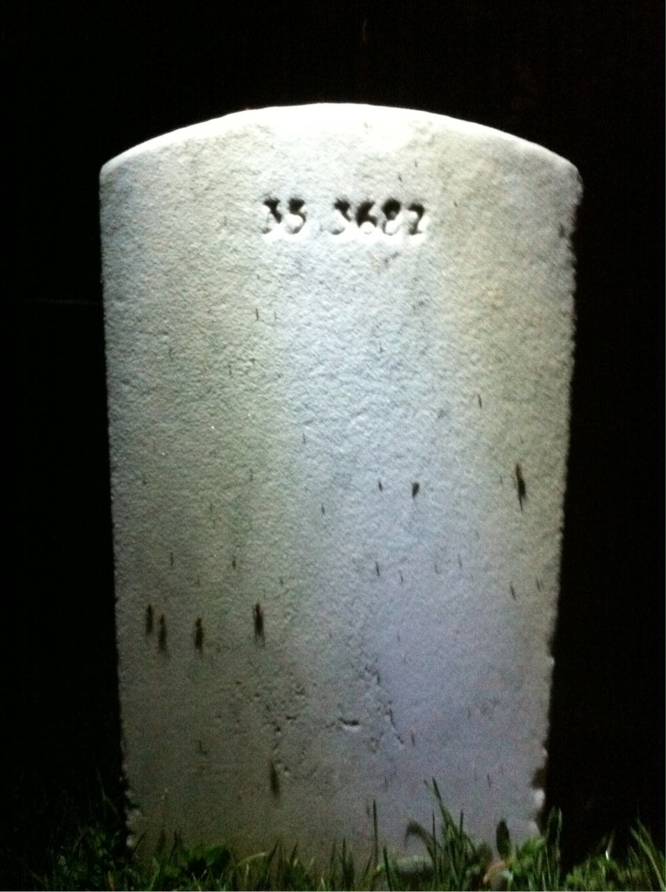 Back of headstone — Seth Mckendry