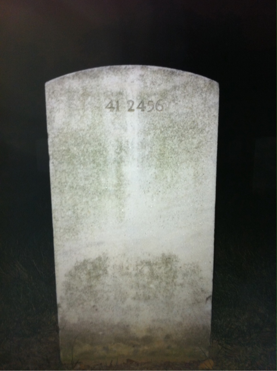 Back of headstone — William Jay Bowers