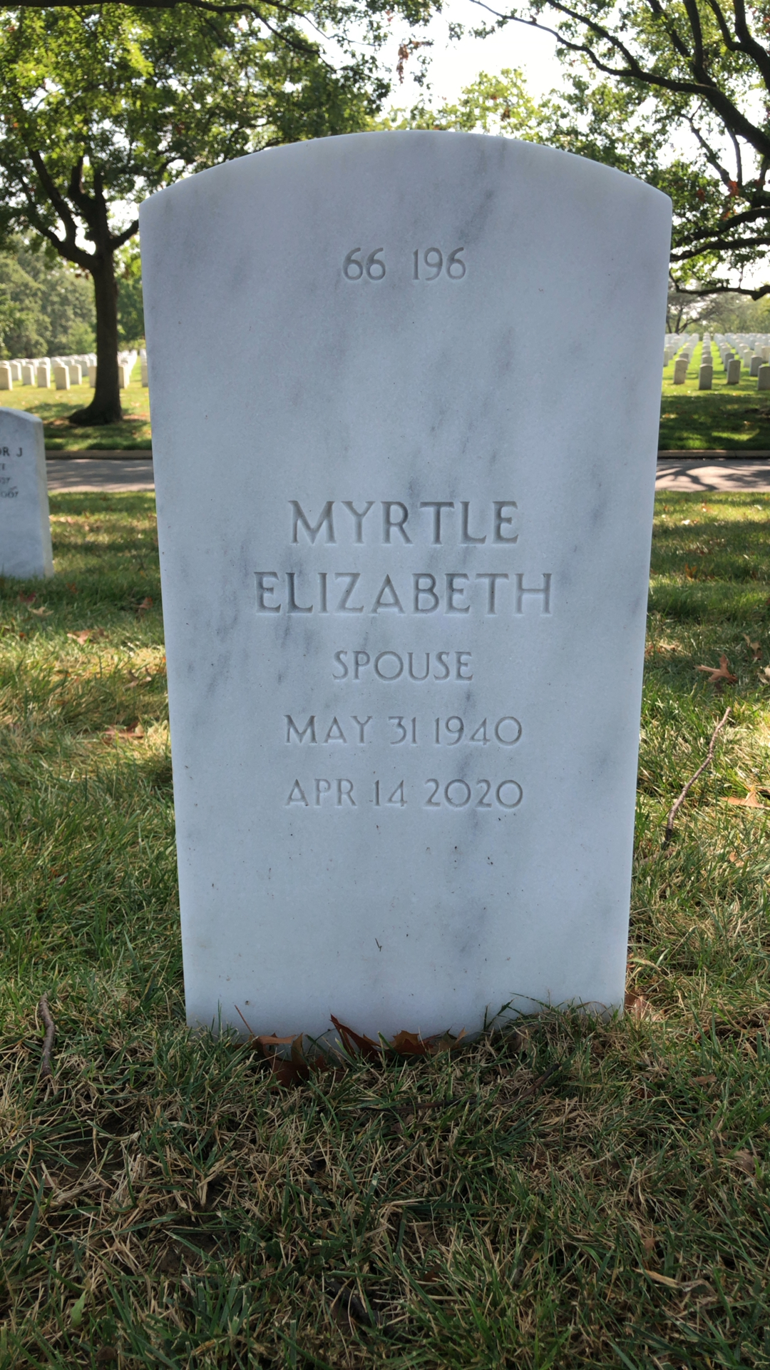Back of headstone — Frank Madison