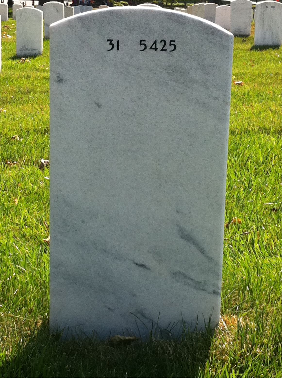 Back of headstone — James Tay