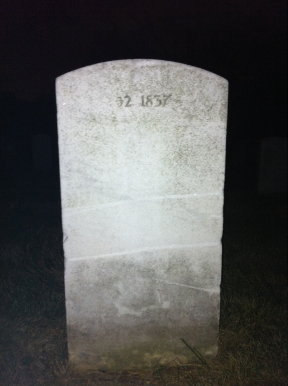 Back of headstone — Clifton Alexander