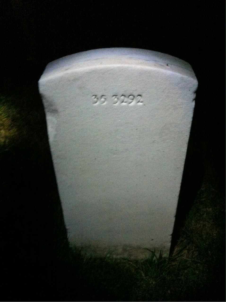 Back of headstone — Clifford Cox