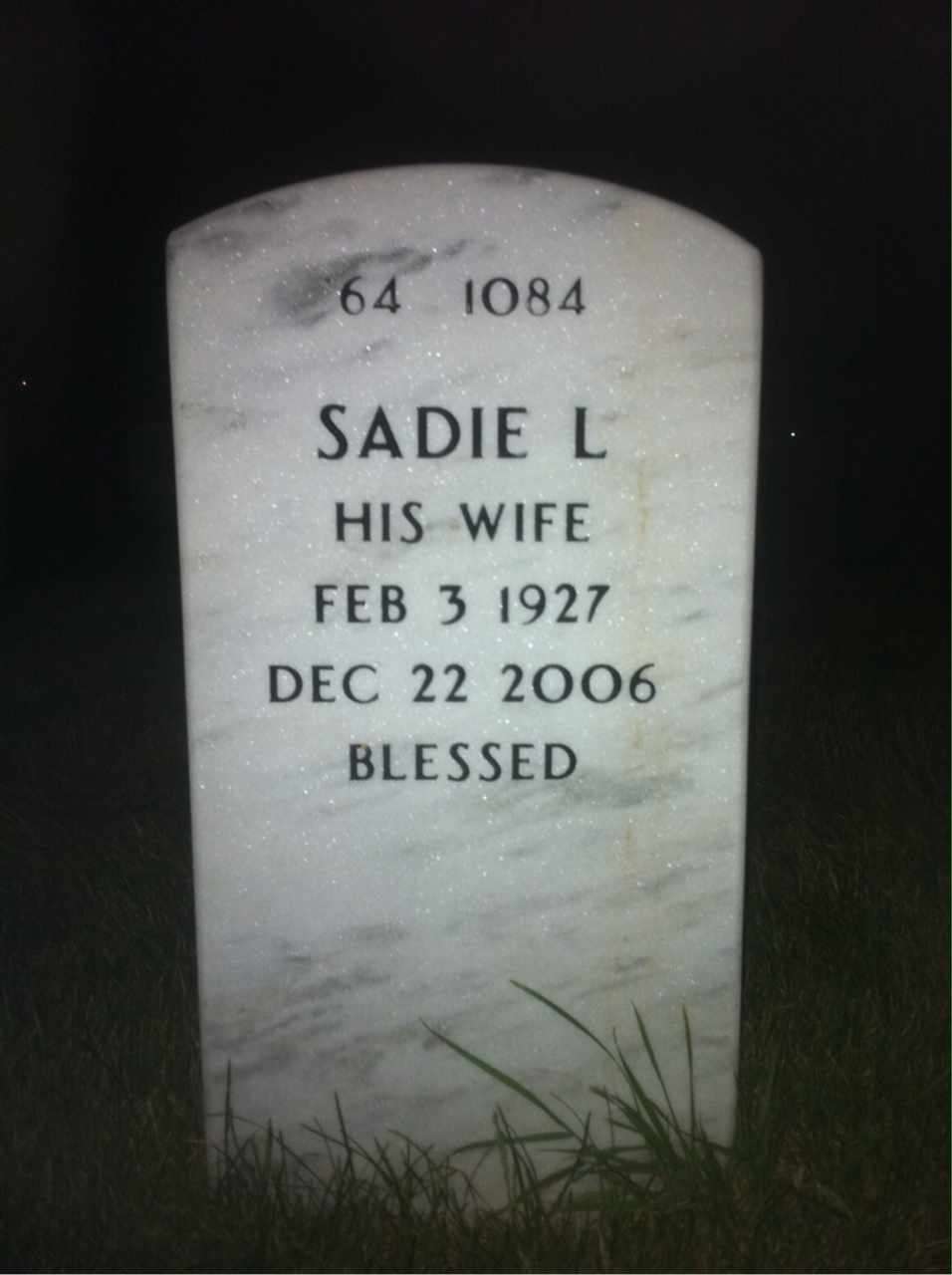 Back of headstone — Charles Eller