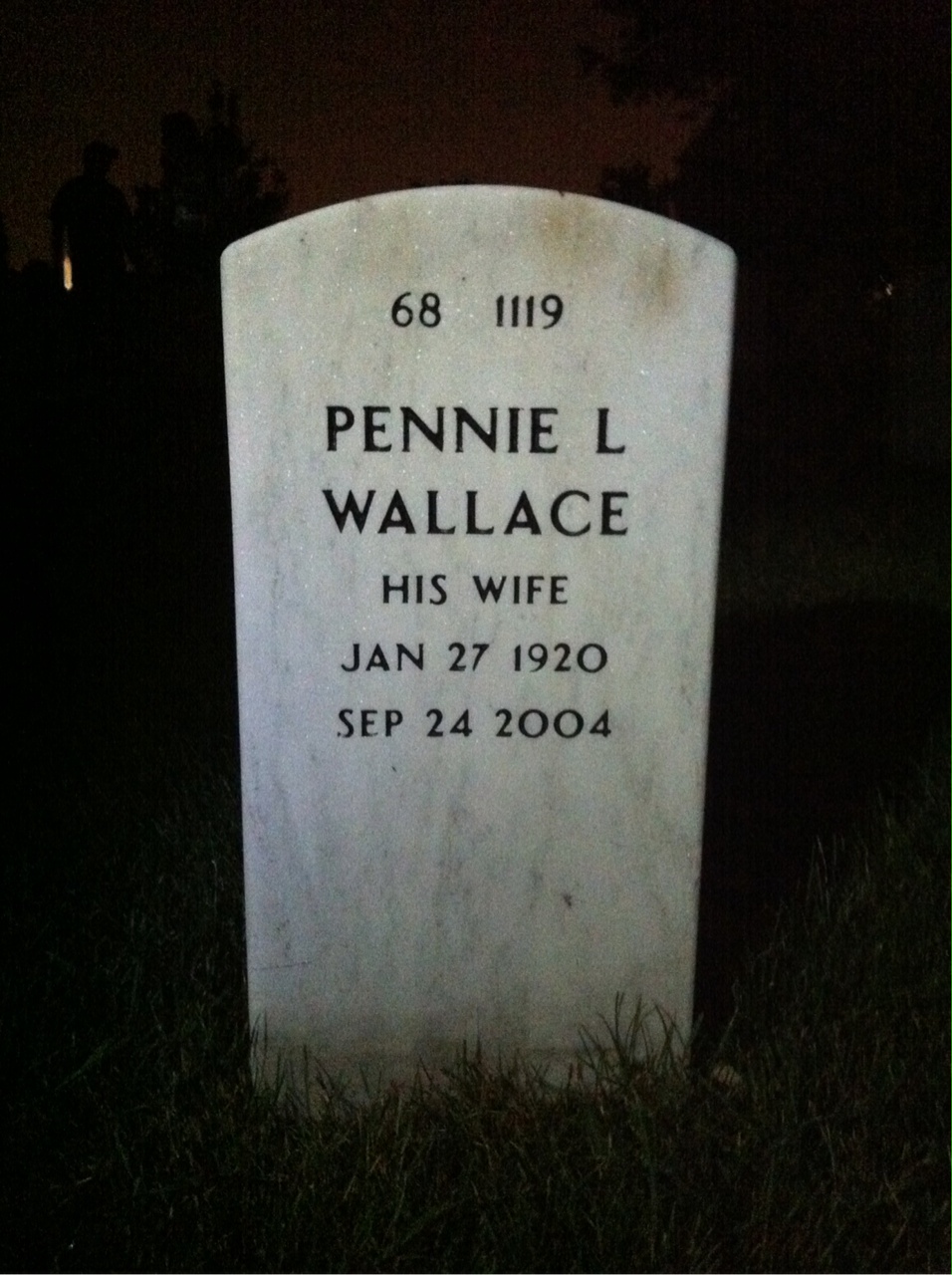 Back of headstone — Alphonso Hunt