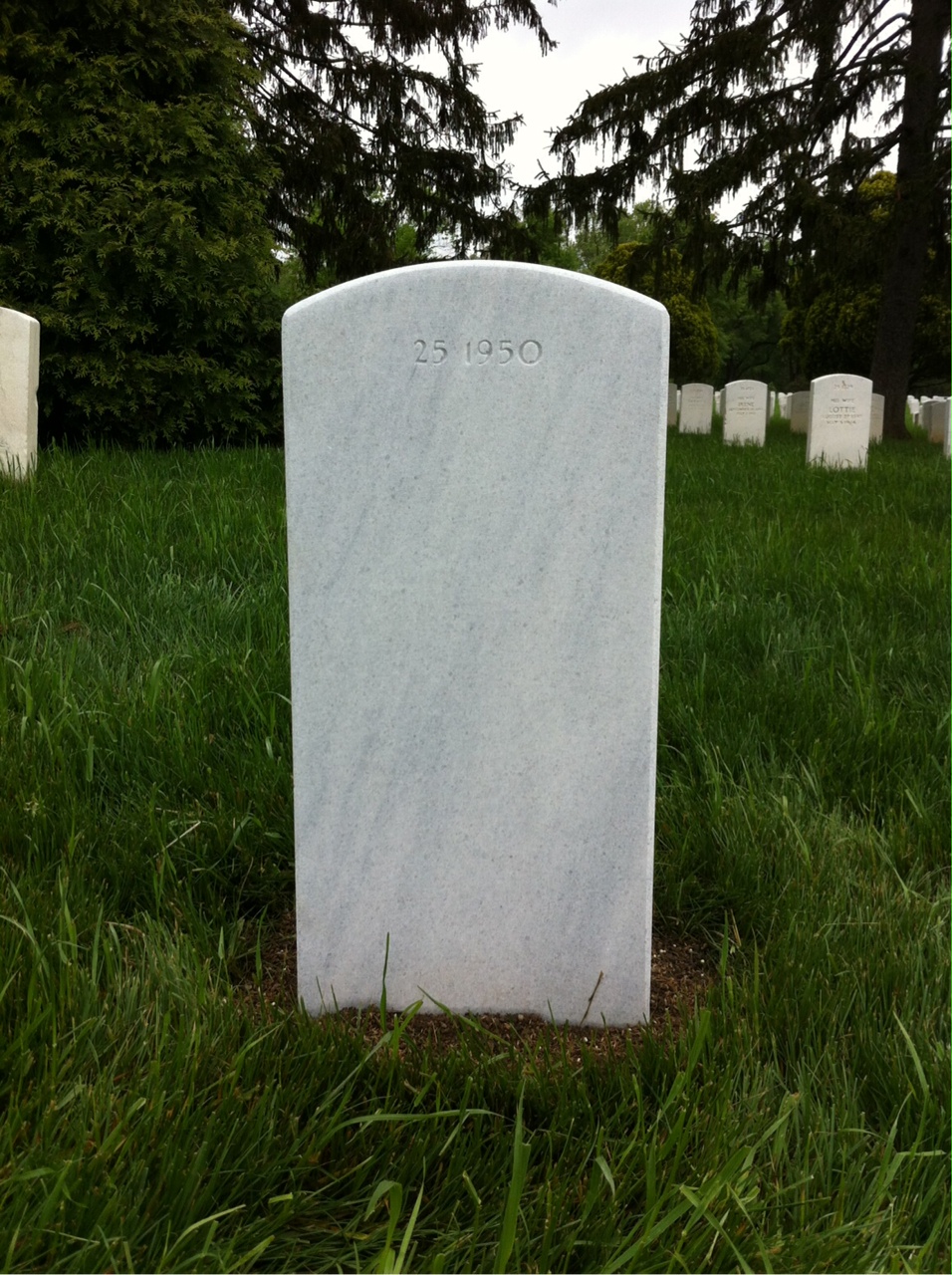 Back of headstone — Charles Baltimore