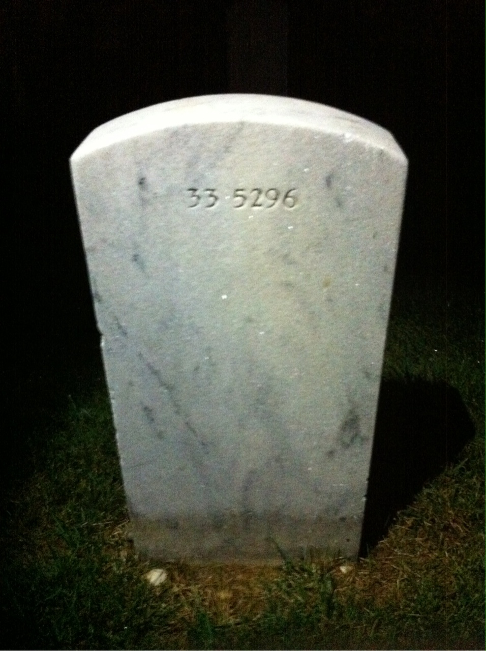 Back of headstone — William Bennett