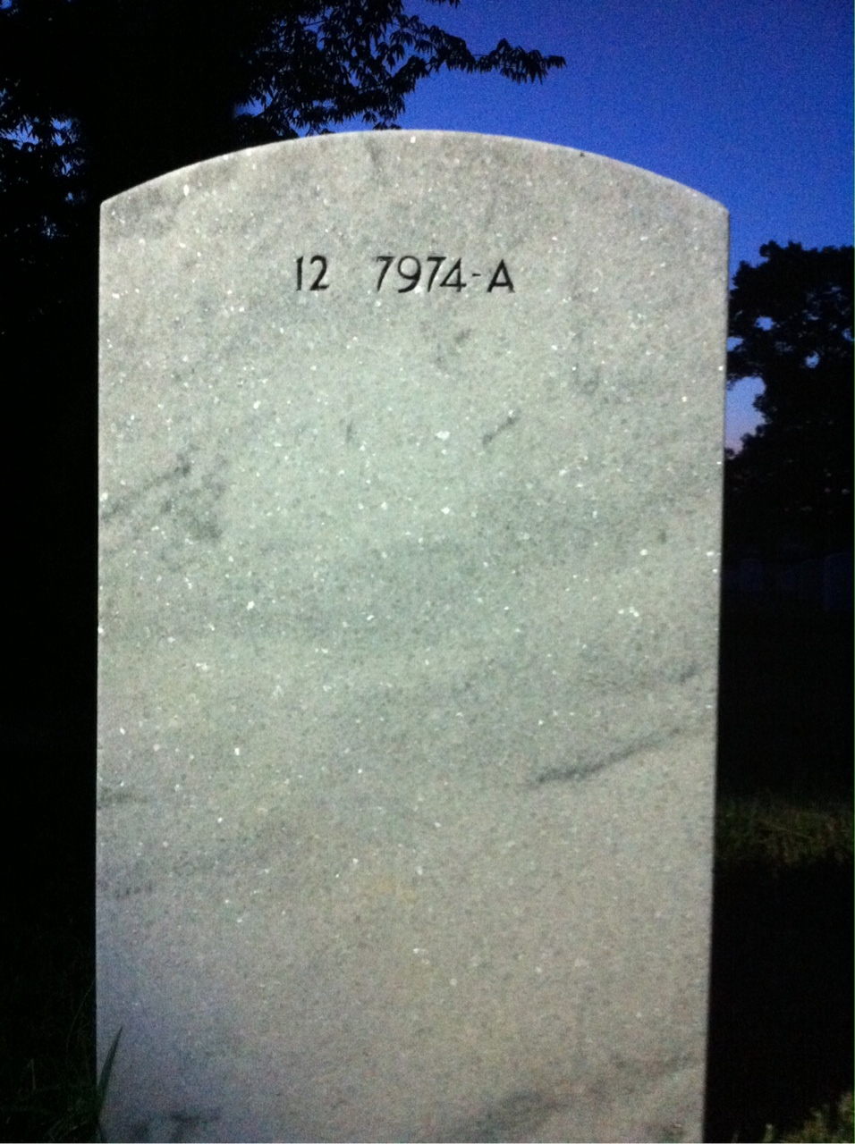 Back of headstone — William Duane Jennings
