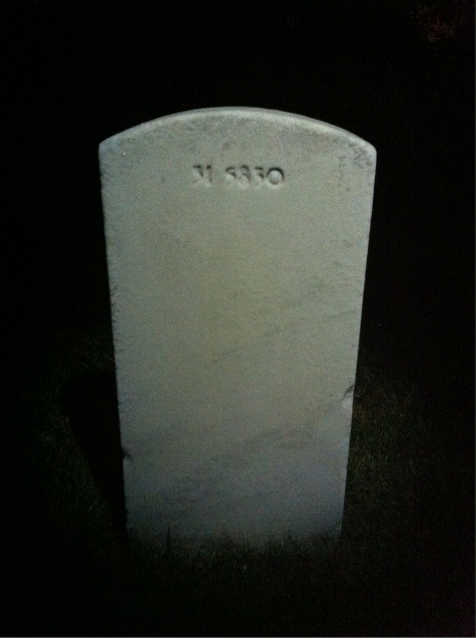 Back of headstone — Thomas H Shelton