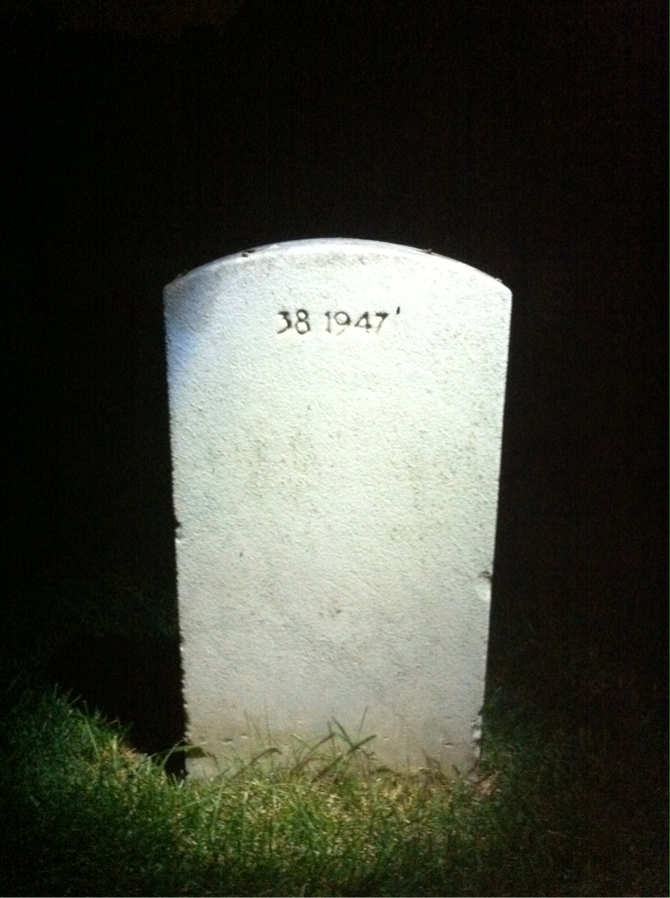 Back of headstone — William E Jones