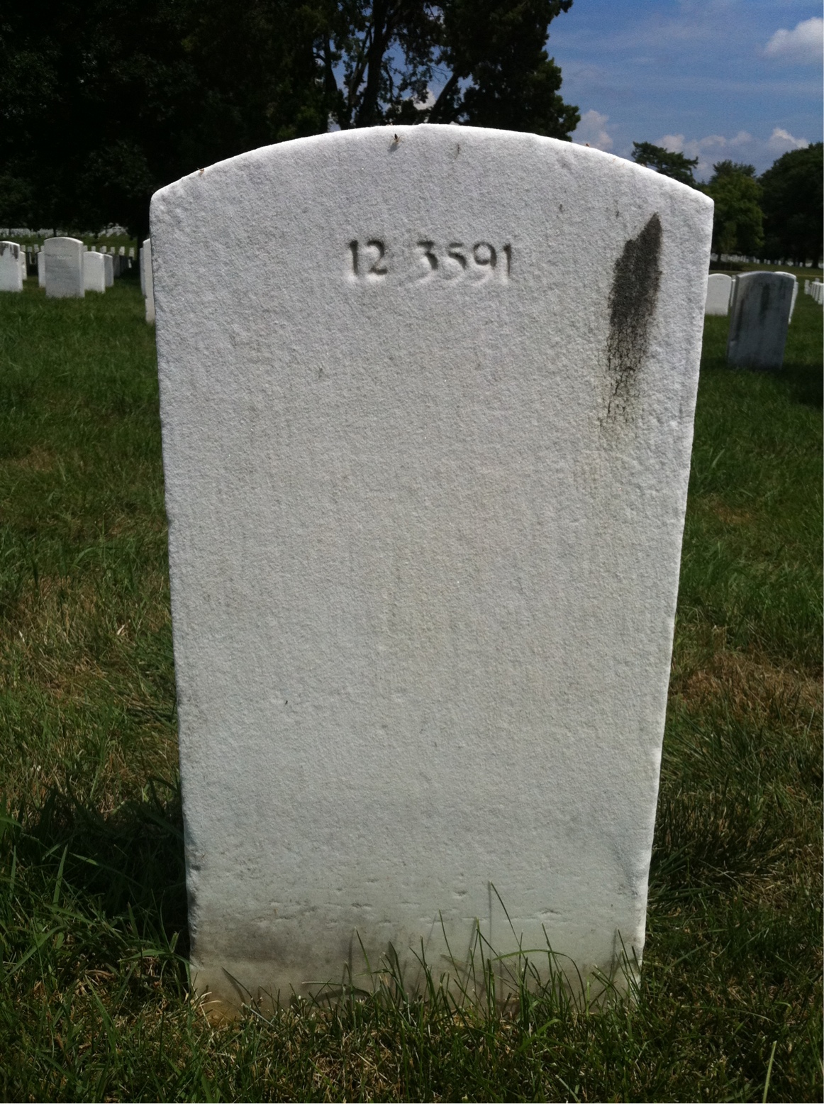 Back of headstone — William Bakersmith