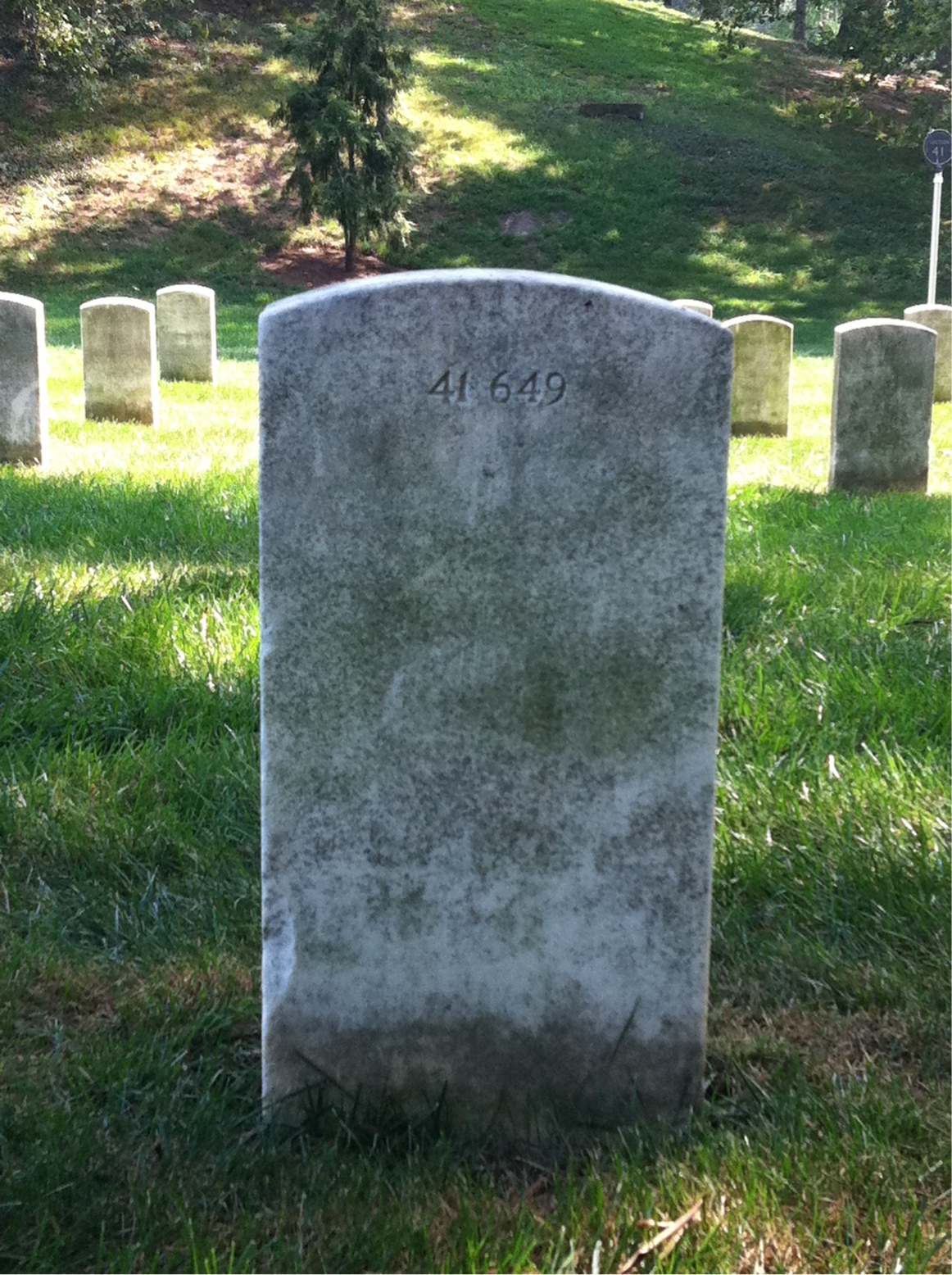 Back of headstone — Curtis Beecher