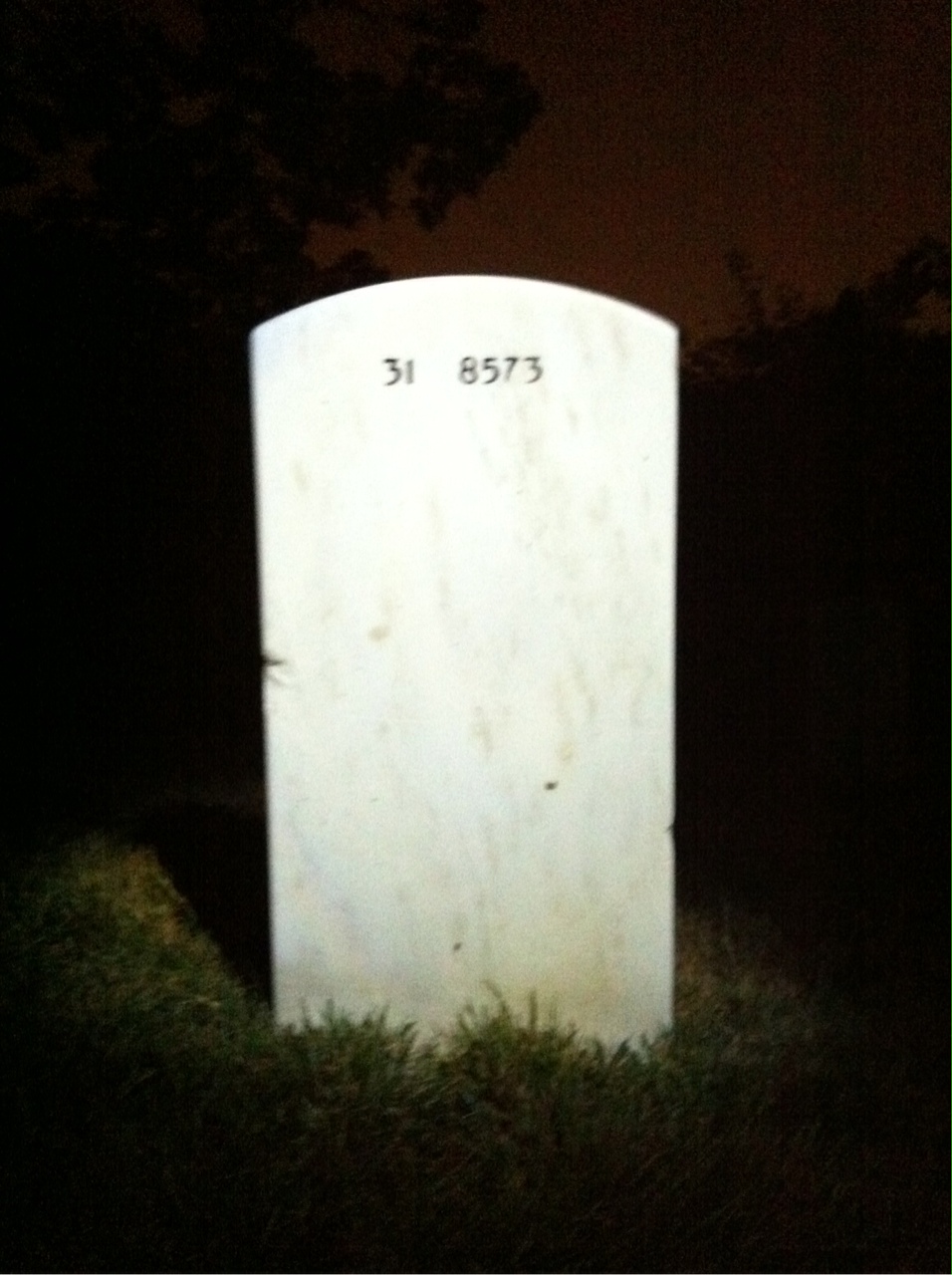 Back of headstone — Donna Baker
