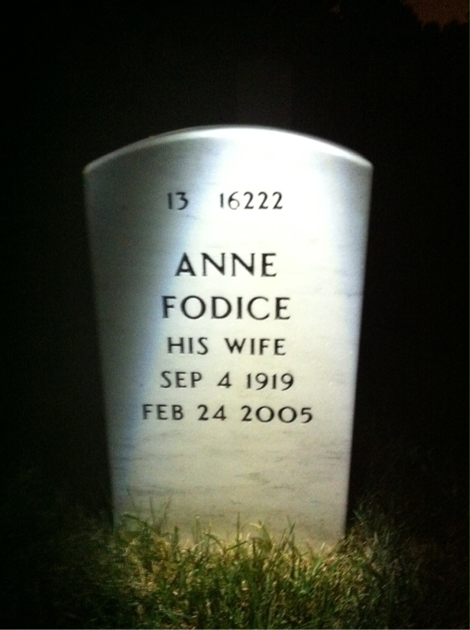 Back of headstone — Robert Campbell