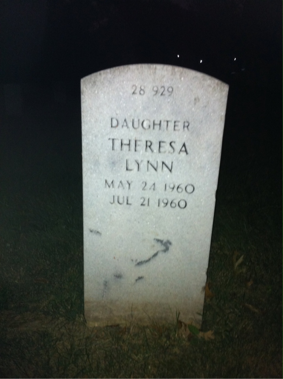 Back of headstone — Colon Humphrey