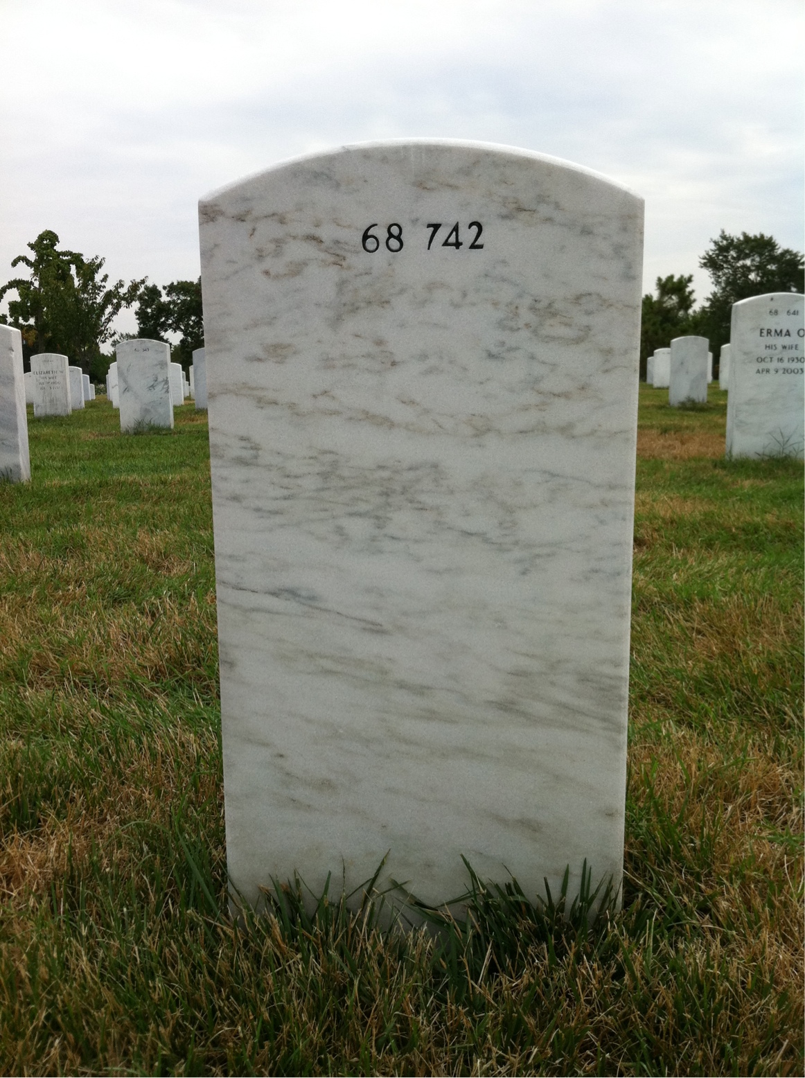 Back of headstone — Richard Maerz