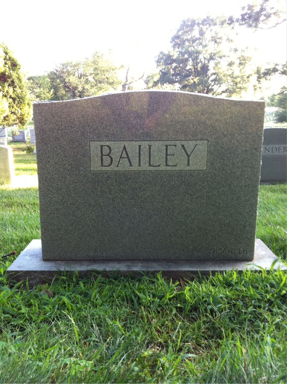 Back of headstone — Abbott Bailey