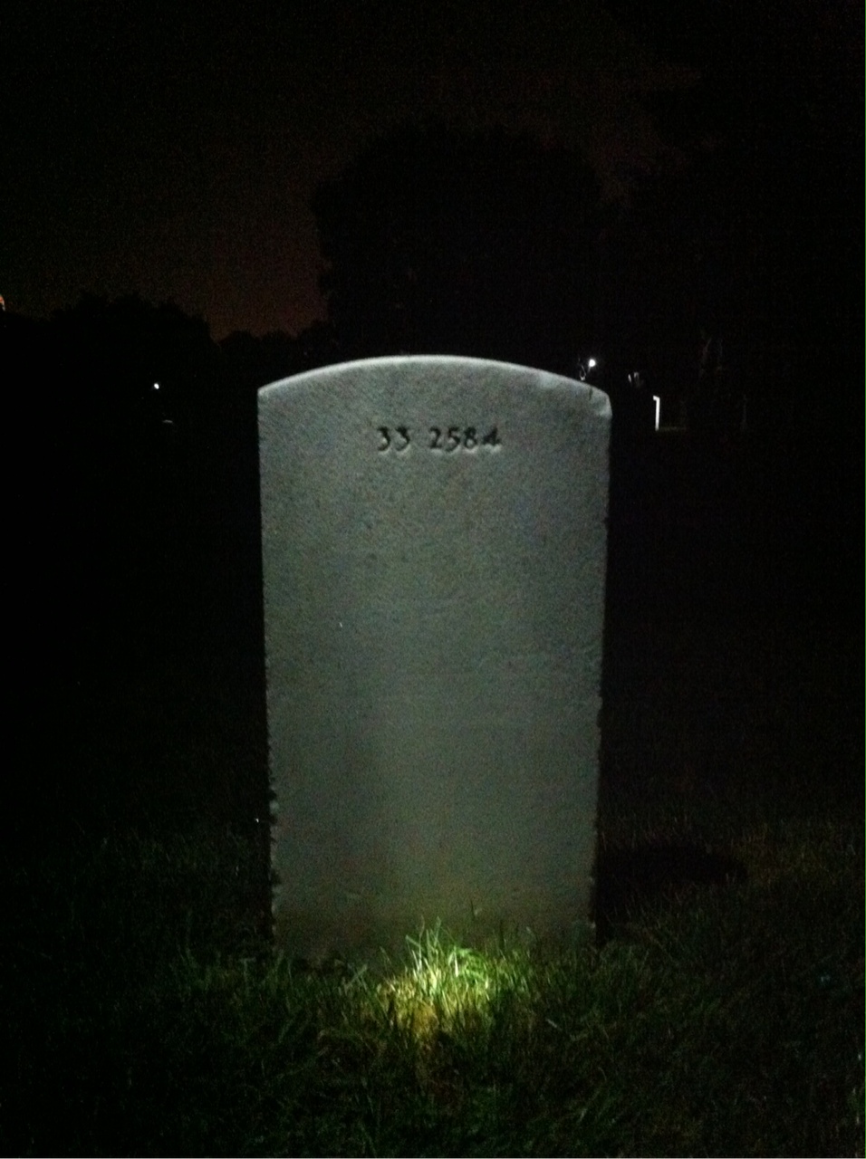 Back of headstone — Sidney Ballard