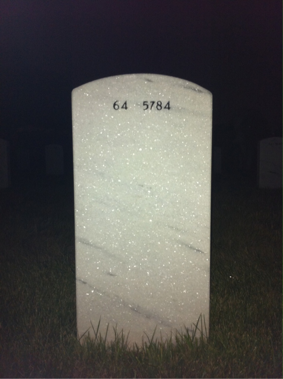 Back of headstone — Ronald Williams