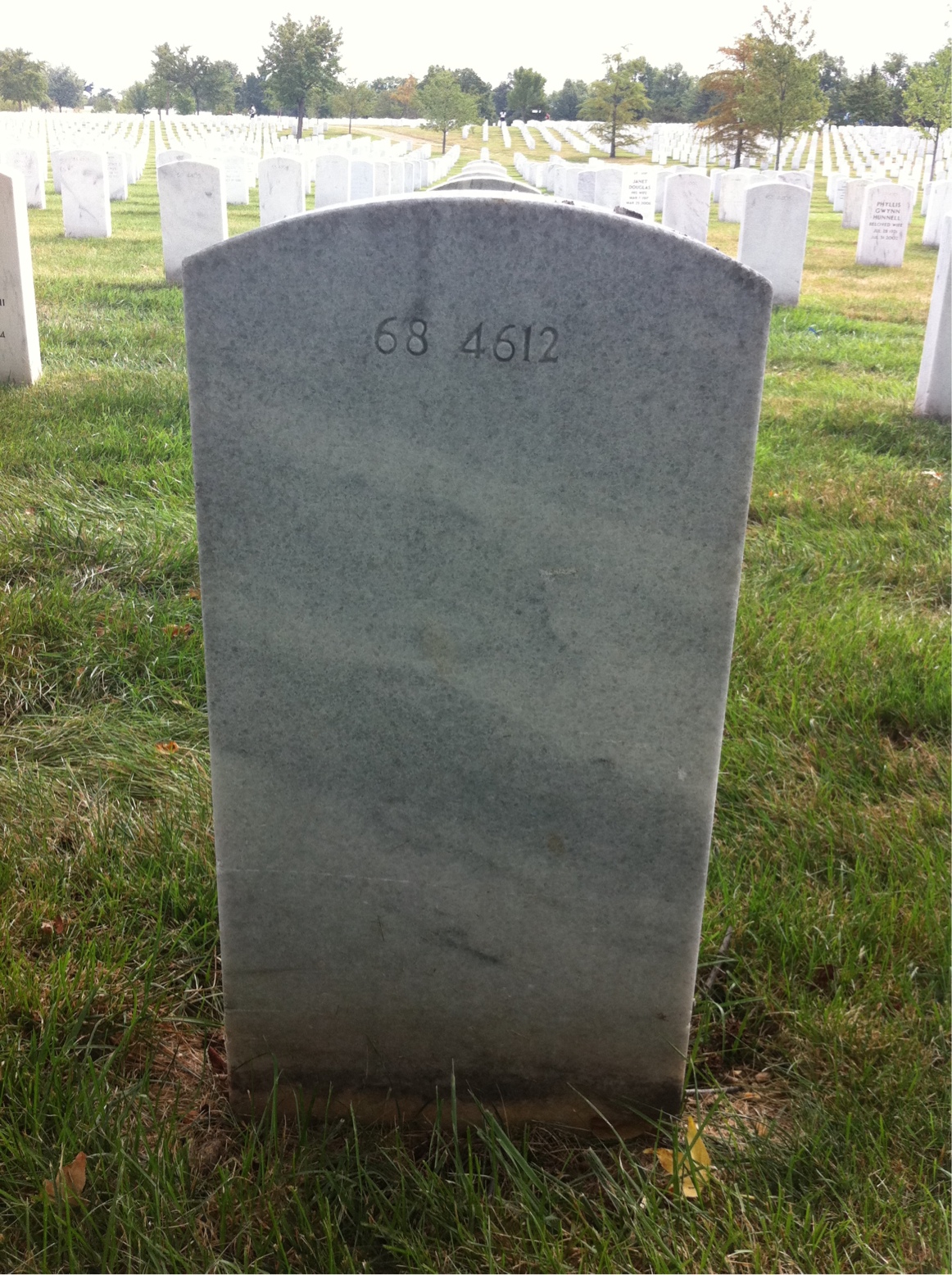Back of headstone — Daniel Monti