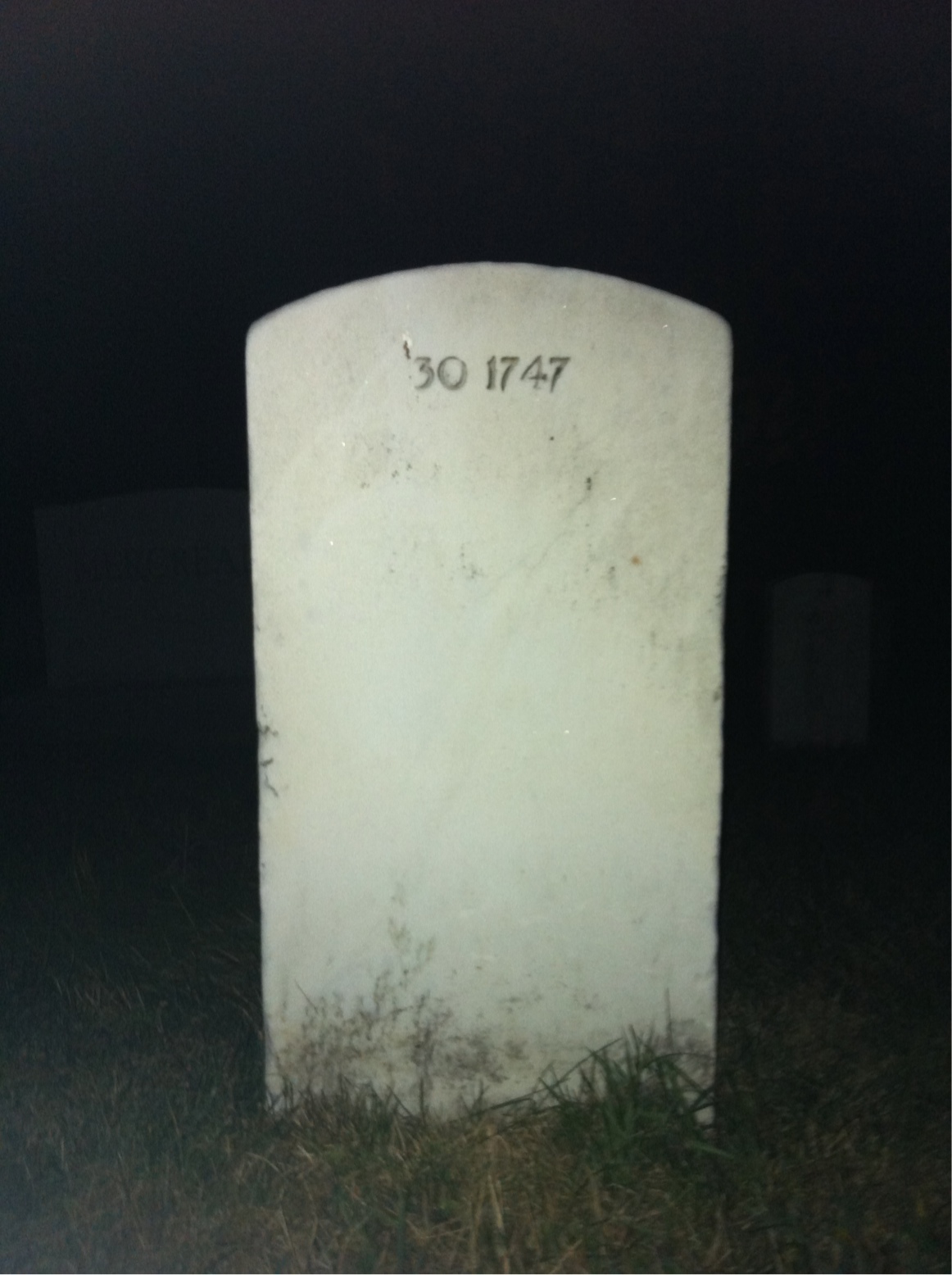 Back of headstone — Edwin Cunningham