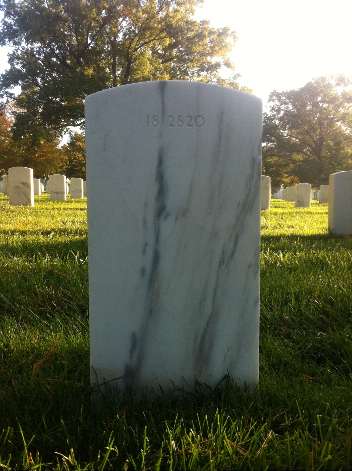 Back of headstone — William Myers