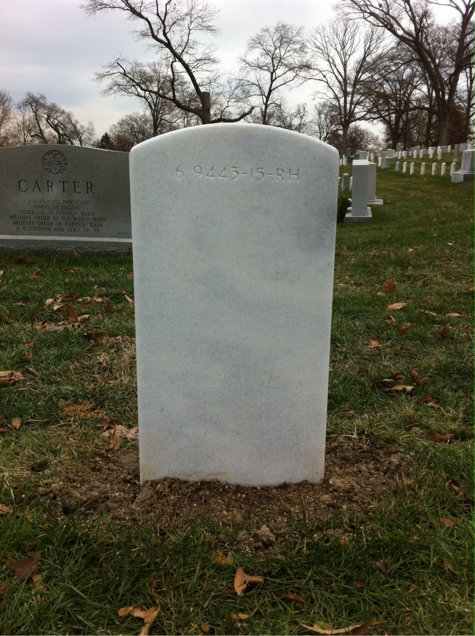 Back of headstone — Robert Allen