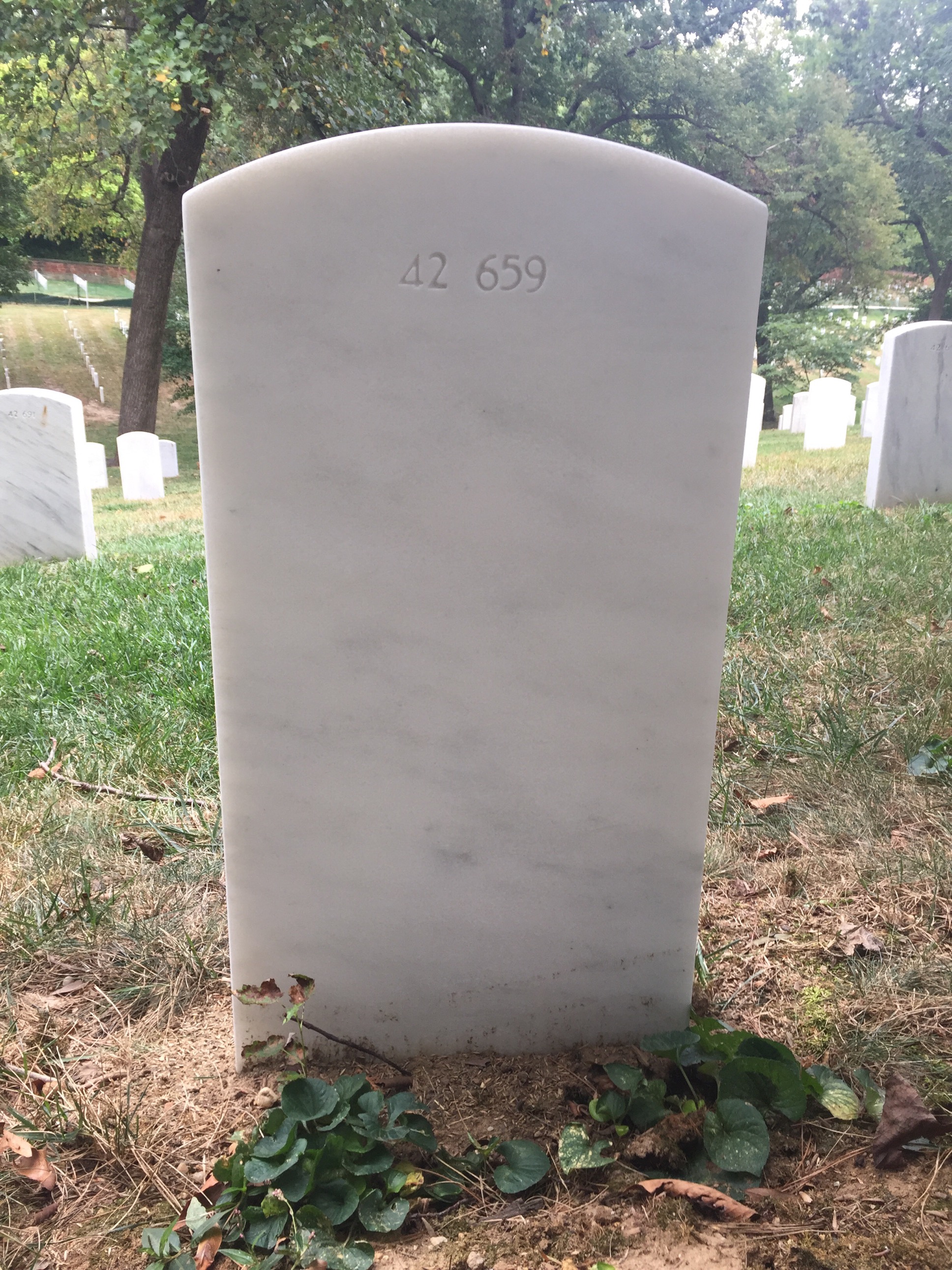 Back of headstone — Warren Minkler