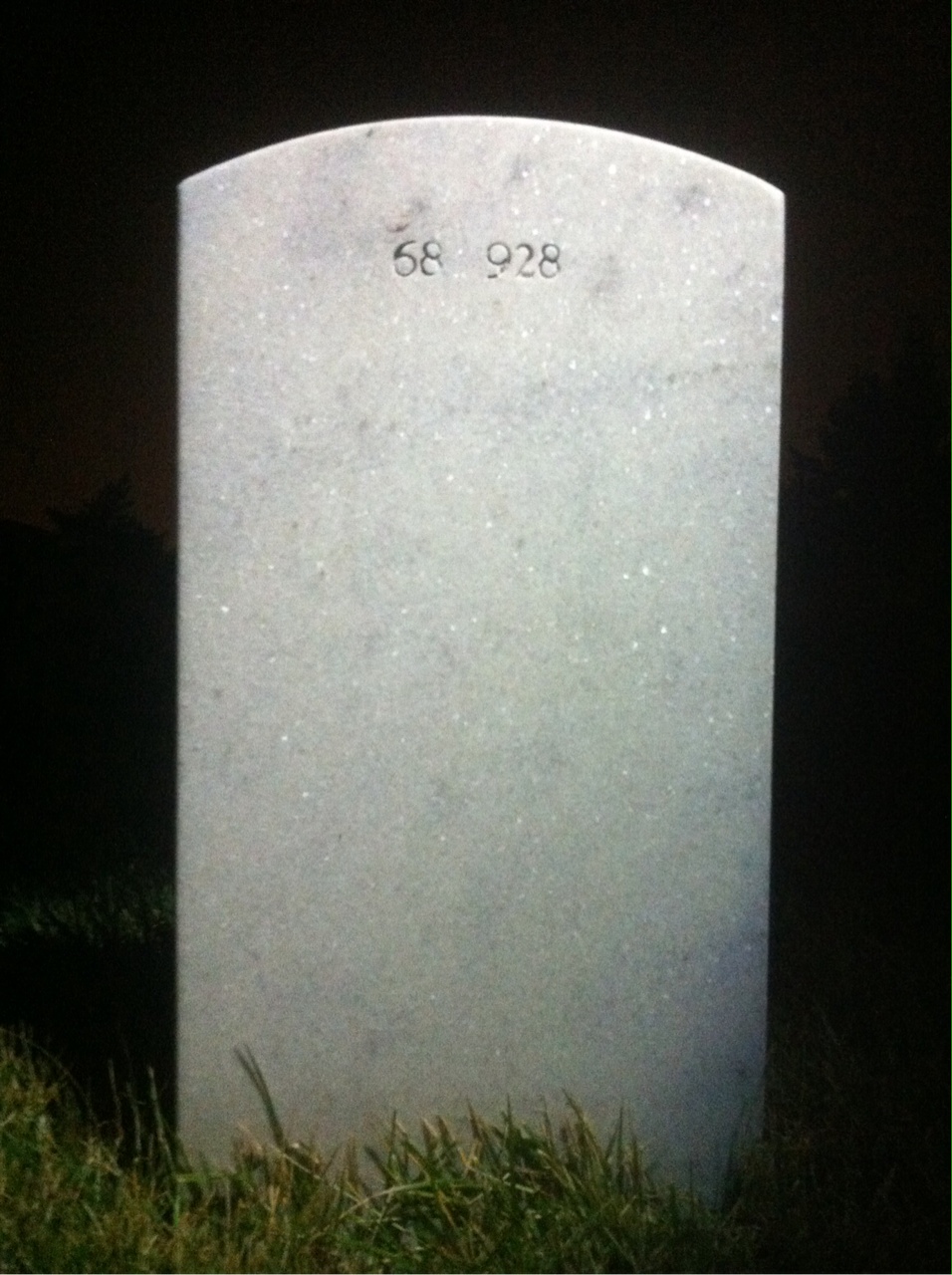 Back of headstone — Vernon E Stenberg