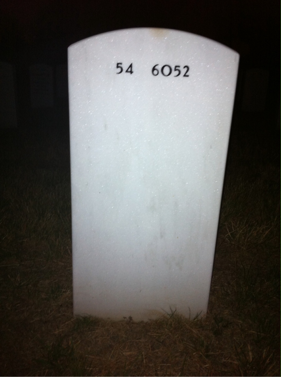 Back of headstone — Maurice Van Laningham