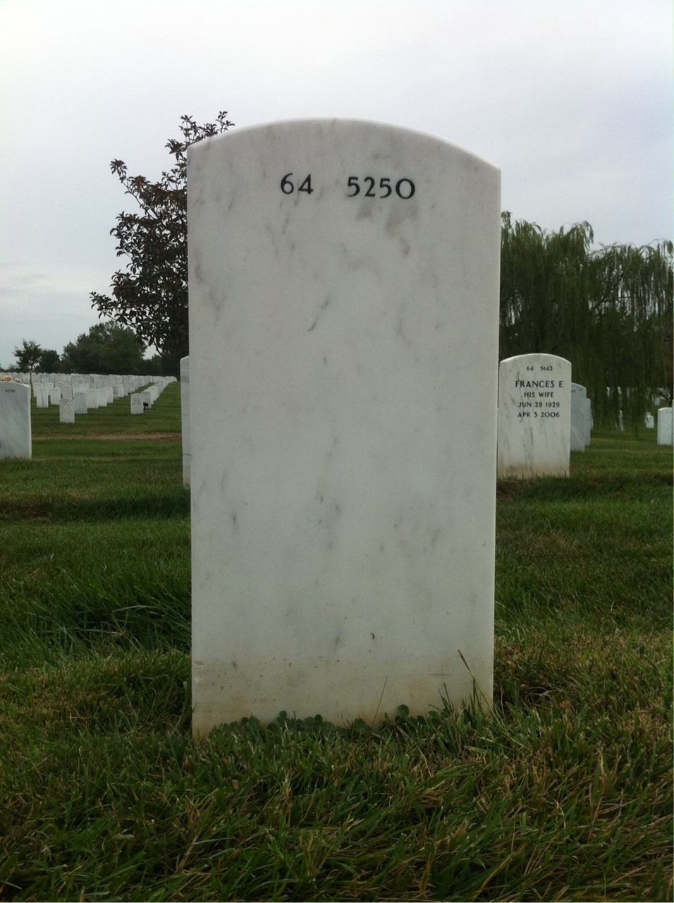 Back of headstone — Martin Barbour