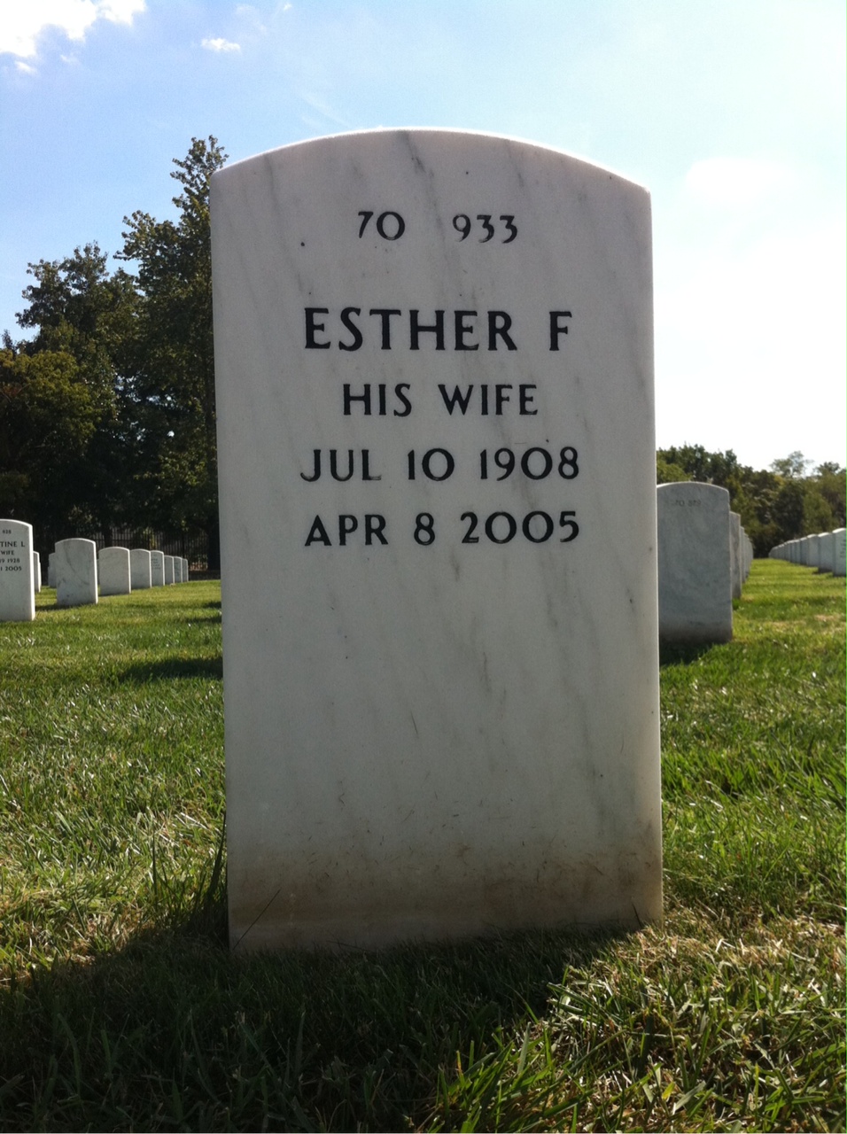 Back of headstone — Kermit Davis