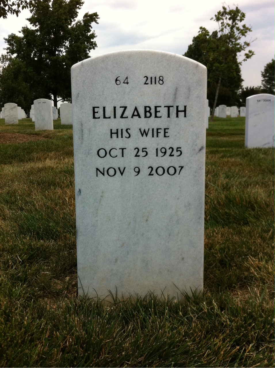 Back of headstone — Edward Wayno