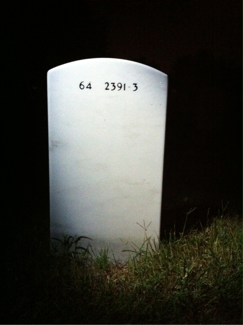 Back of headstone — Edward Bredbenner