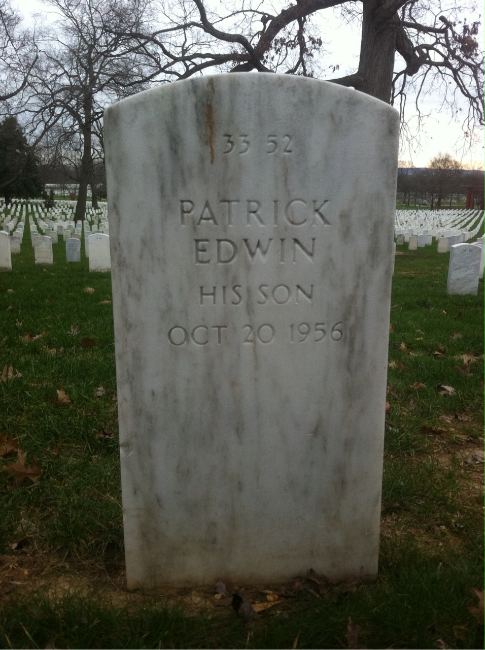 Back of headstone — Ashby Graves