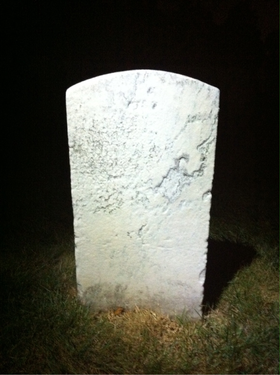 Back of headstone — Paul Morgan