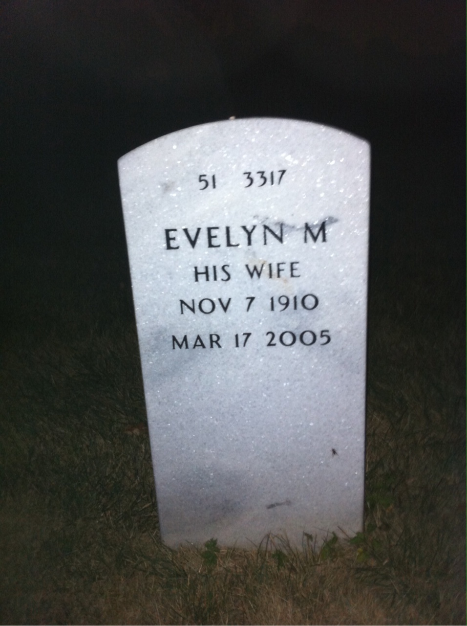 Back of headstone — Louis Kaufman