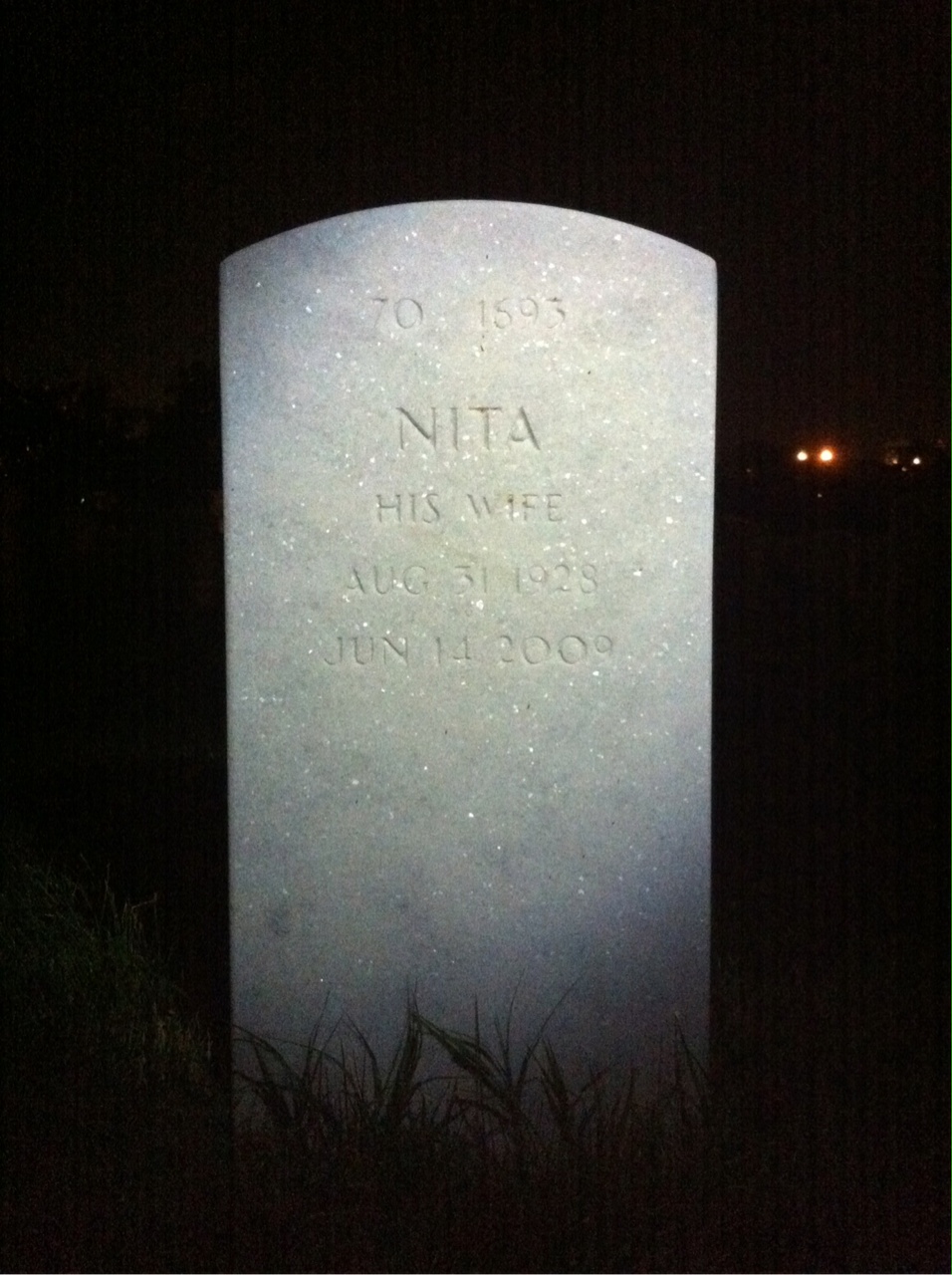 Back of headstone — Richard Overton