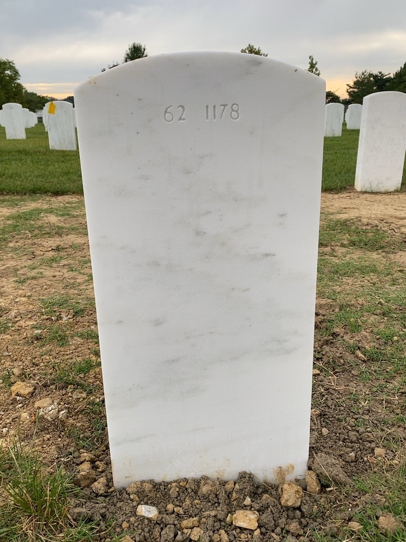 Back of headstone — Joseph J Jung