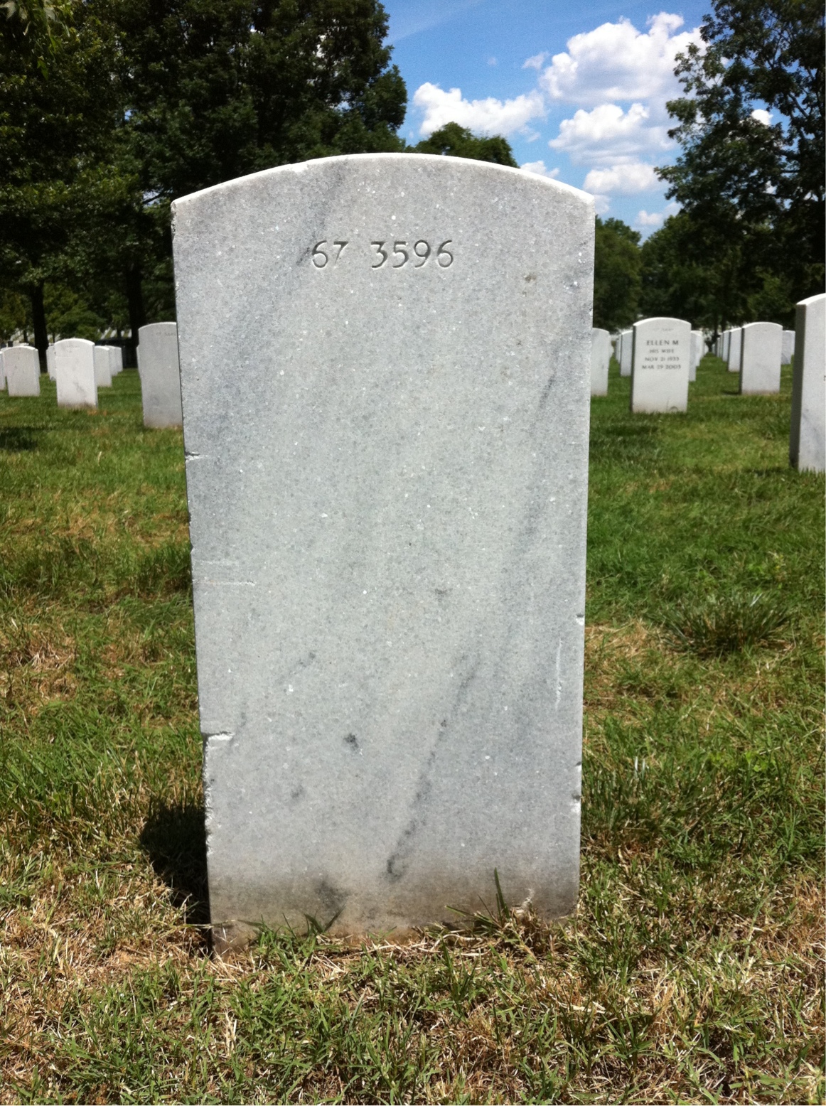 Back of headstone — Donald Albrecht