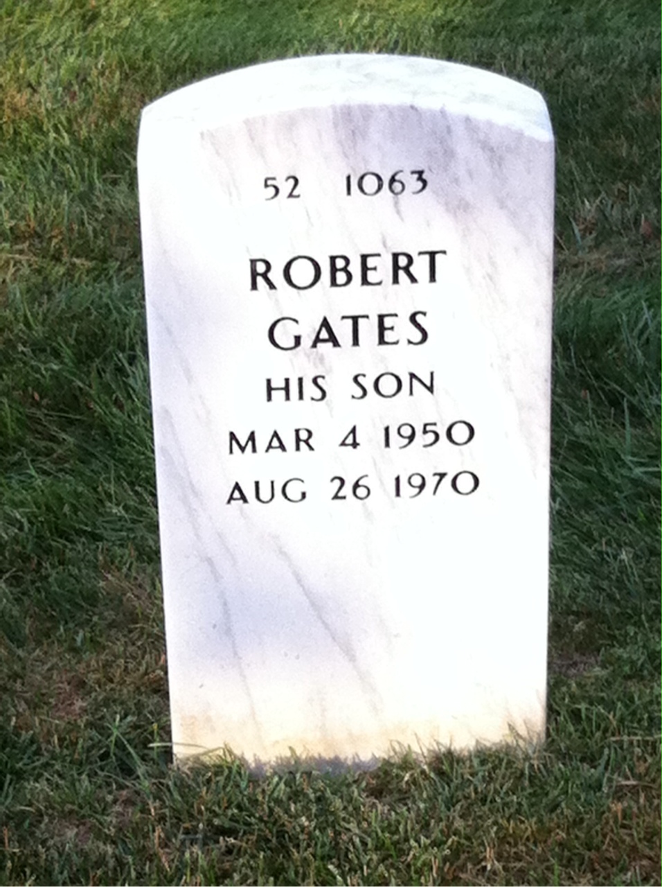 Back of headstone — Donald Foster