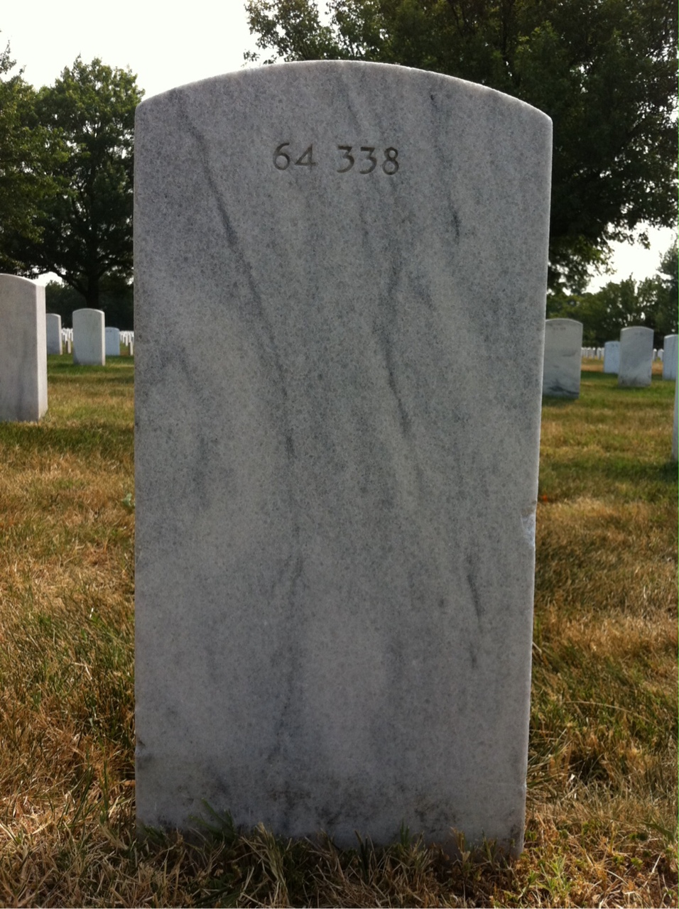 Back of headstone — Calvin George Chinsee