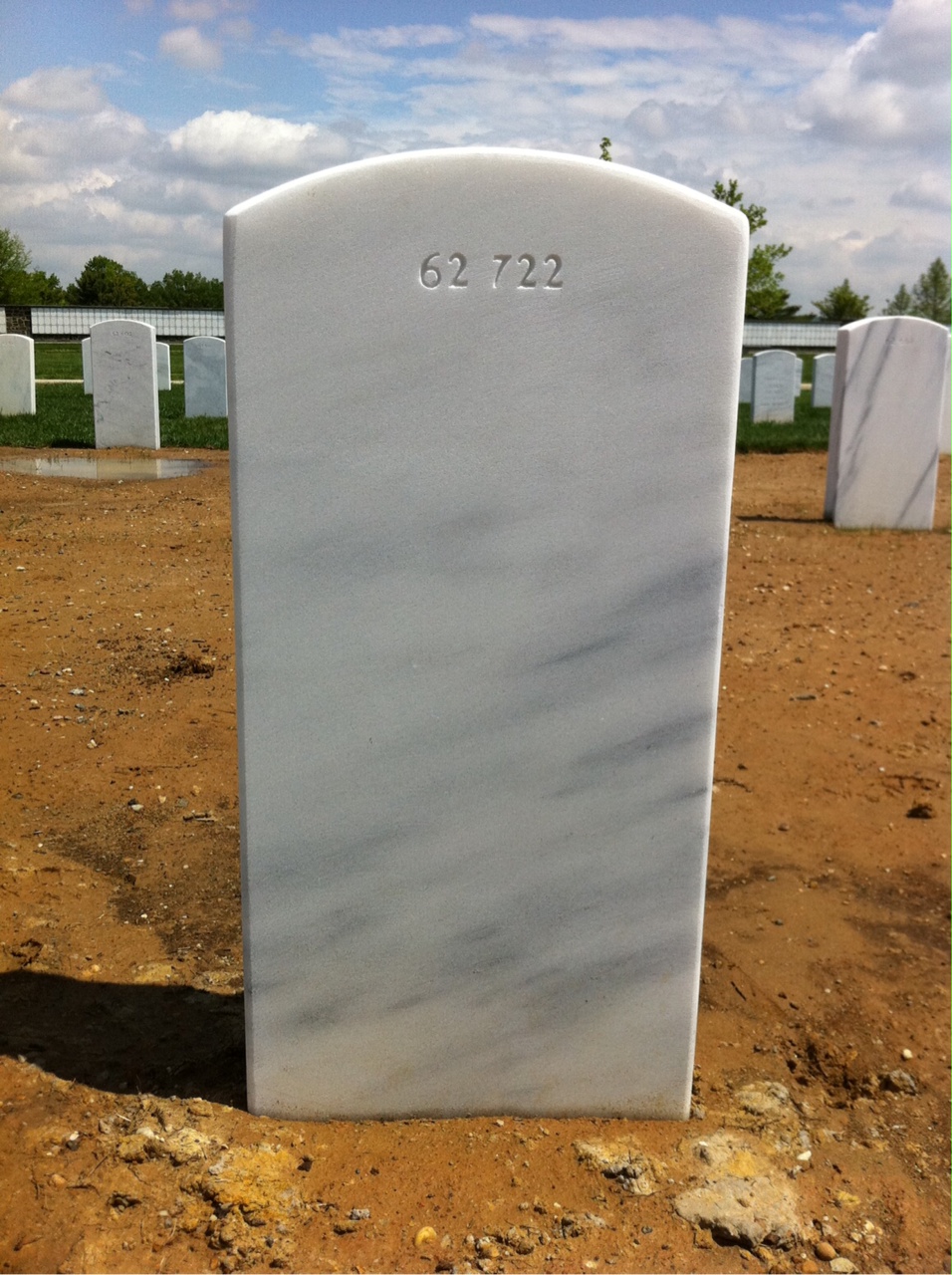Back of headstone — Vincent Aaron Defrank