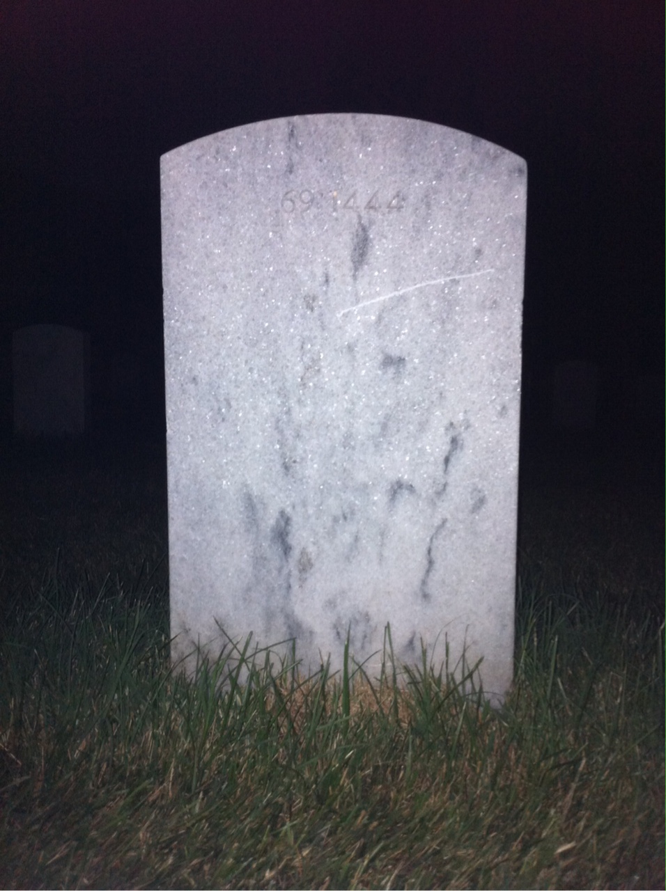 Back of headstone — Bobby Mcneal