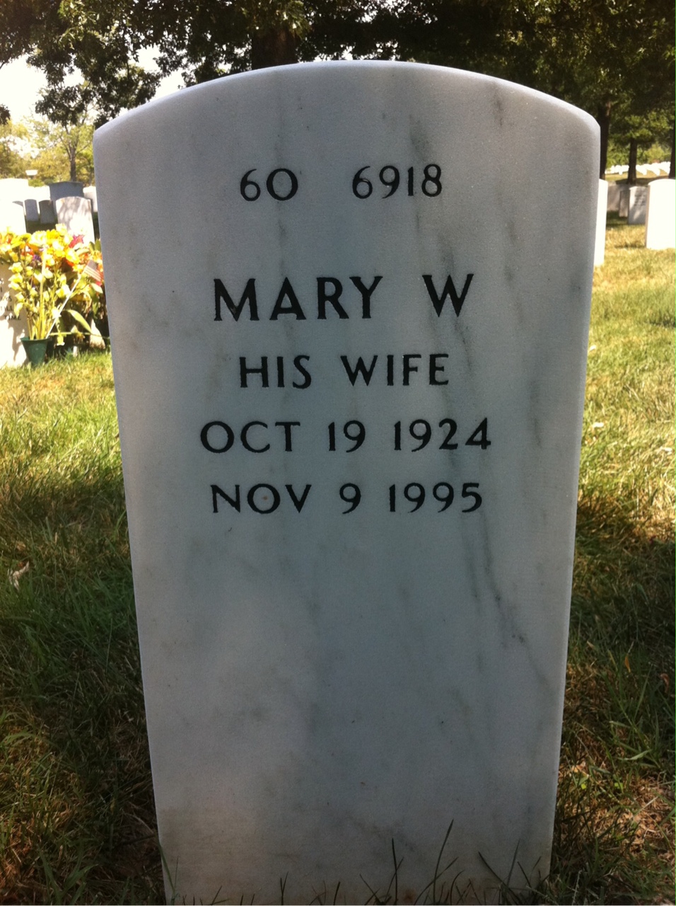 Back of headstone — Robert Laudrille