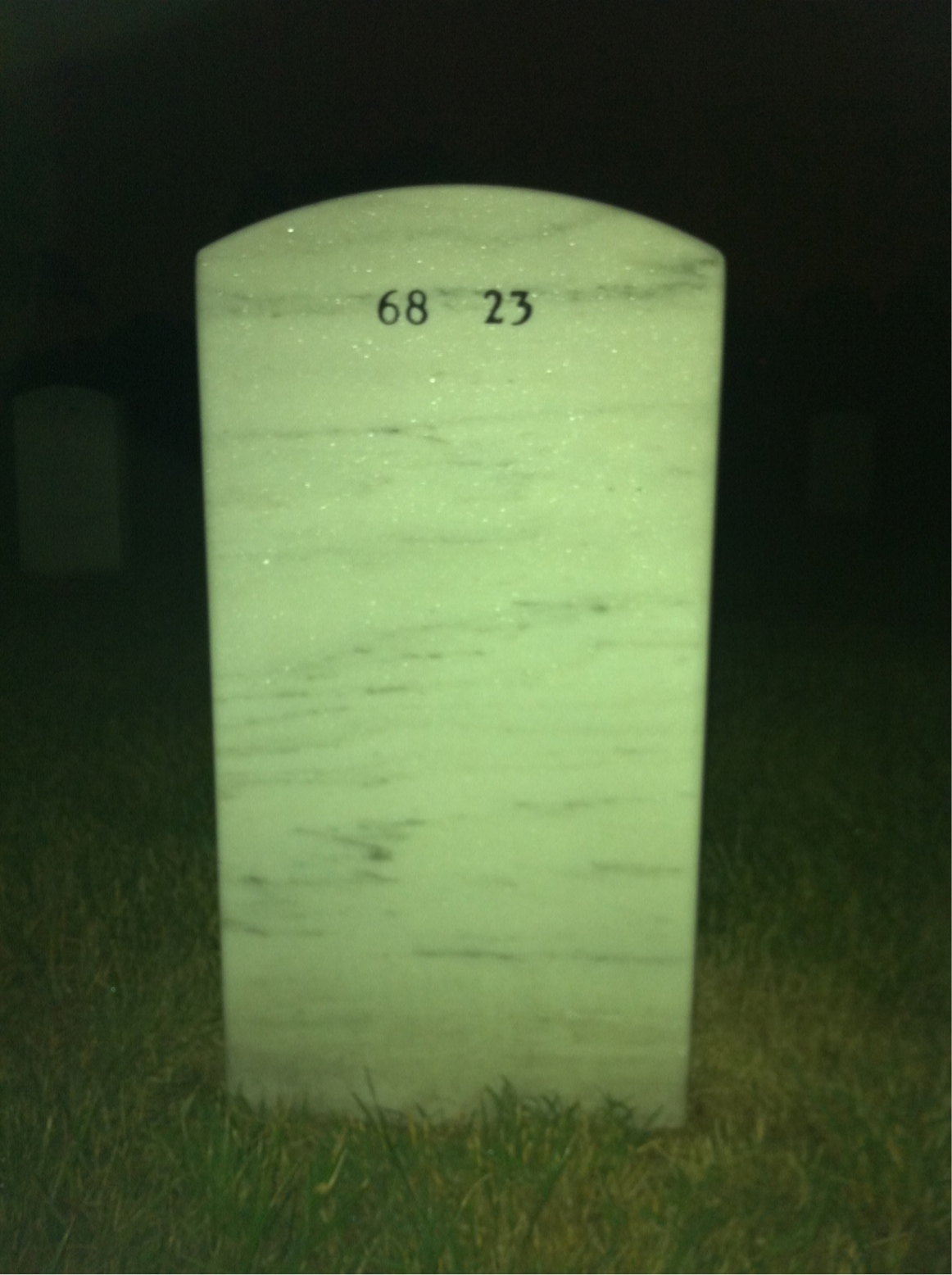 Back of headstone — Franklin Hutchinson
