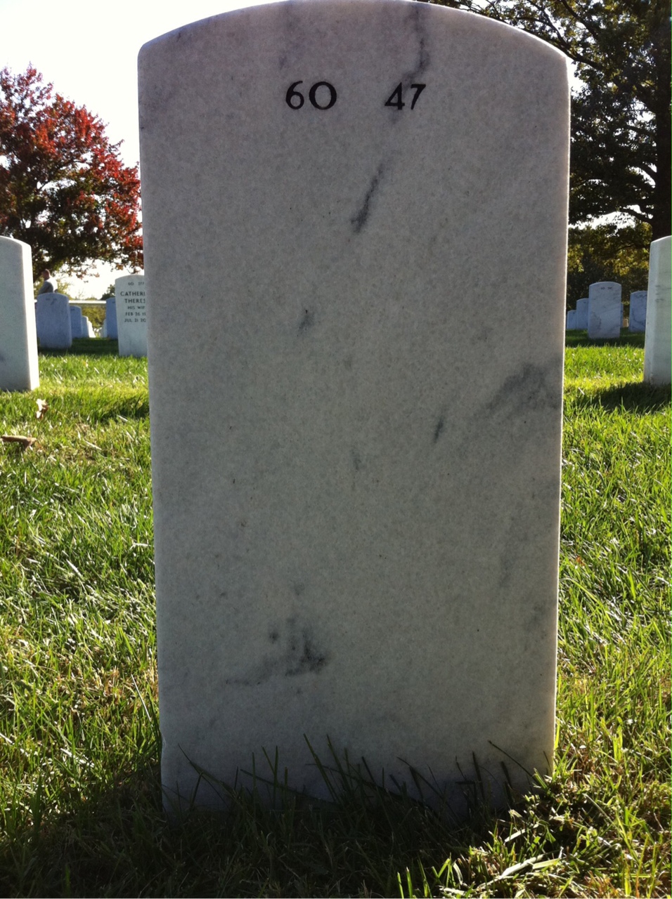 Back of headstone — Walter Drewry