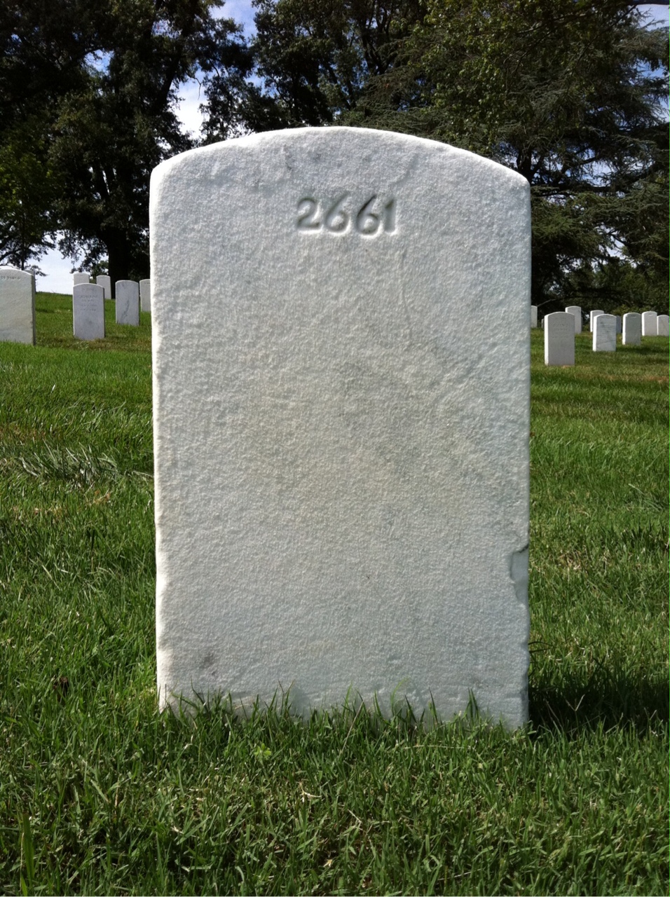 Back of headstone — Daniel Cox